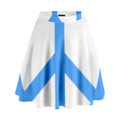 Blue Peace High Waist Skirt by TRENDYcouture