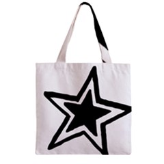 Double Star Zipper Grocery Tote Bag by TRENDYcouture