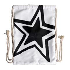 Double Star Drawstring Bag (large) by TRENDYcouture