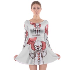 They All Float Long Sleeve Skater Dress