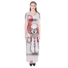 They All Float Short Sleeve Maxi Dress