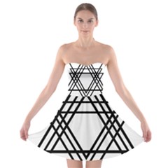 Triangles Strapless Dresses by TRENDYcouture