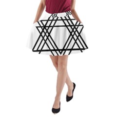 Triangles A-line Pocket Skirt by TRENDYcouture