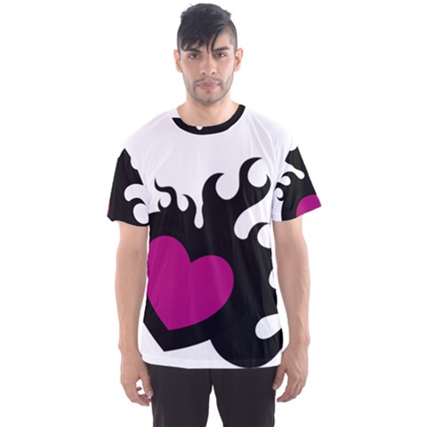 Heartflame Men s Sport Mesh Tee by TRENDYcouture
