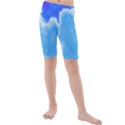 Powder Blue And Indigo Sky Pillow Kid s Mid Length Swim Shorts View1