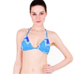 Powder Blue And Indigo Sky Pillow Bikini Top