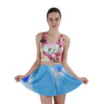 Powder Blue And Indigo Sky Pillow Mini Skirt