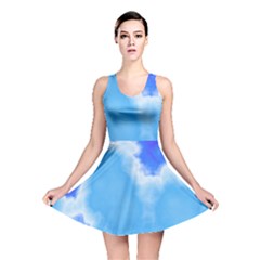 Powder Blue And Indigo Sky Pillow Reversible Skater Dress