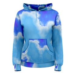 Powder Blue And Indigo Sky Pillow Women s Pullover Hoodie