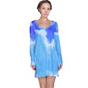 Powder Blue And Indigo Sky Pillow Long Sleeve Nightdress View1