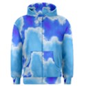 Powder Blue And Indigo Sky Pillow Men s Zipper Hoodie View1