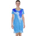 Powder Blue And Indigo Sky Pillow Short Sleeve Nightdress View1