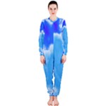 Powder Blue And Indigo Sky Pillow OnePiece Jumpsuit (Ladies) 