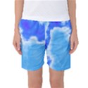 Powder Blue And Indigo Sky Pillow Women s Basketball Shorts View1