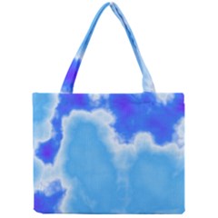 Powder Blue And Indigo Sky Pillow Mini Tote Bag by TRENDYcouture