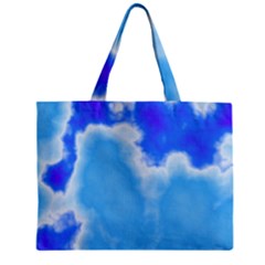 Powder Blue And Indigo Sky Pillow Zipper Mini Tote Bag by TRENDYcouture