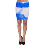 Blue Cloud Bodycon Skirt