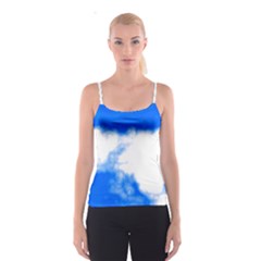 Blue Cloud Spaghetti Strap Top by TRENDYcouture
