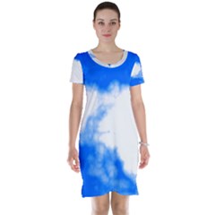 Blue Cloud Short Sleeve Nightdress by TRENDYcouture