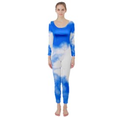 Blue Cloud Long Sleeve Catsuit by TRENDYcouture