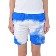 Blue Cloud Women s Basketball Shorts by TRENDYcouture