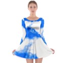 Blue Cloud Long Sleeve Skater Dress View1