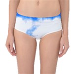 Blue Cloud Mid-Waist Bikini Bottoms