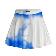 Blue Cloud Mini Flare Skirt by TRENDYcouture