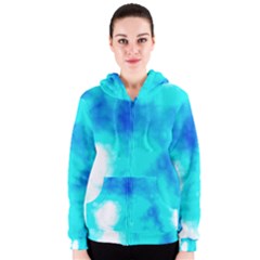 Turquoise Sky  Women s Zipper Hoodie by TRENDYcouture