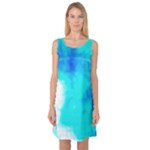 Turquoise Sky  Sleeveless Satin Nightdress