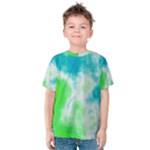 Turquoise And Green Clouds Kid s Cotton Tee