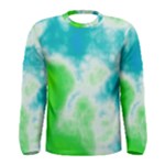 Turquoise And Green Clouds Men s Long Sleeve Tee