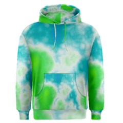 Turquoise And Green Clouds Men s Pullover Hoodie