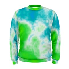 Turquoise And Green Clouds Men s Sweatshirt by TRENDYcouture