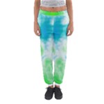 Turquoise And Green Clouds Women s Jogger Sweatpants