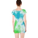 Turquoise And Green Clouds Short Sleeve Bodycon Dress View2
