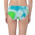 Turquoise And Green Clouds Mid-Waist Bikini Bottoms View2