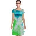 Turquoise And Green Clouds Cap Sleeve Nightdress View1