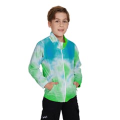 Turquoise And Green Clouds Wind Breaker (kids) by TRENDYcouture
