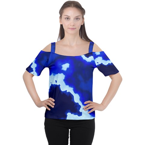 Blues Women s Cutout Shoulder Tee by TRENDYcouture