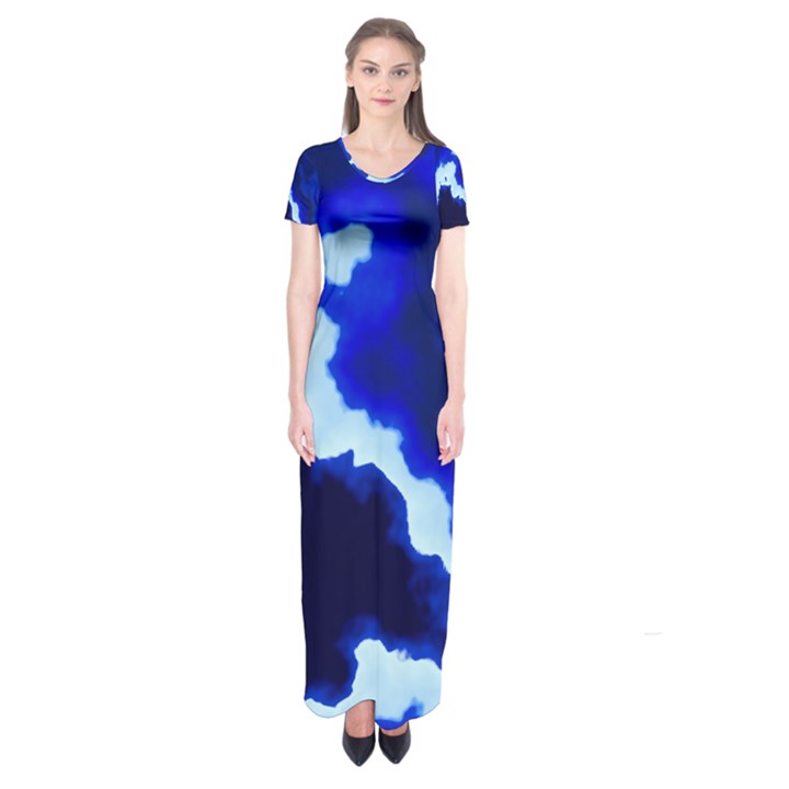 Blues Short Sleeve Maxi Dress