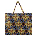 Vibrant Medieval Check Zipper Large Tote Bag View1