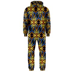 Vibrant Medieval Check Hooded Jumpsuit (Men) 