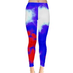 Red White And Blue Sky Leggings 