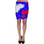 Red White And Blue Sky Bodycon Skirt