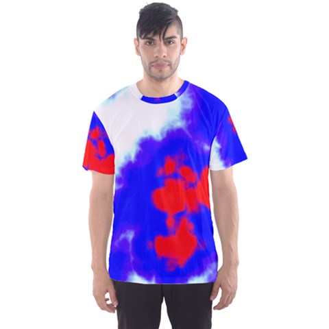 Red White And Blue Sky Men s Sport Mesh Tee by TRENDYcouture