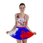 Red White And Blue Sky Mini Skirt