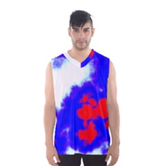 Red White And Blue Sky Men s Basketball Tank Top by TRENDYcouture