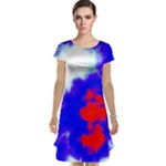 Red White And Blue Sky Cap Sleeve Nightdress