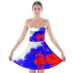 Red White And Blue Sky Strapless Dresses by TRENDYcouture